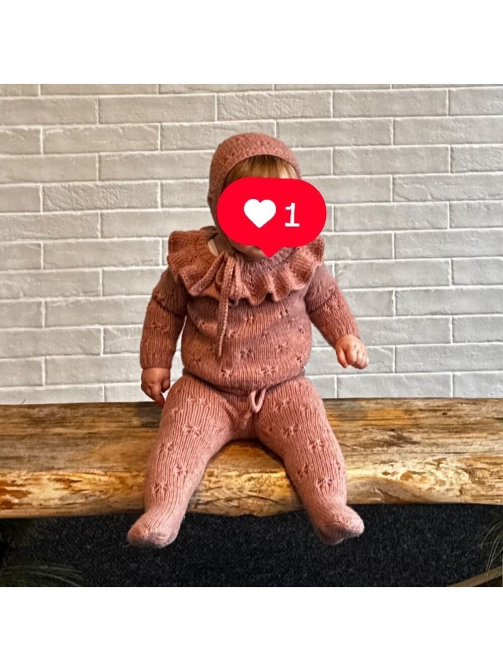 Knitted merino 3-piece set